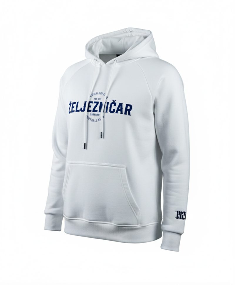 FK Željezničar bijela dukserica (flok)