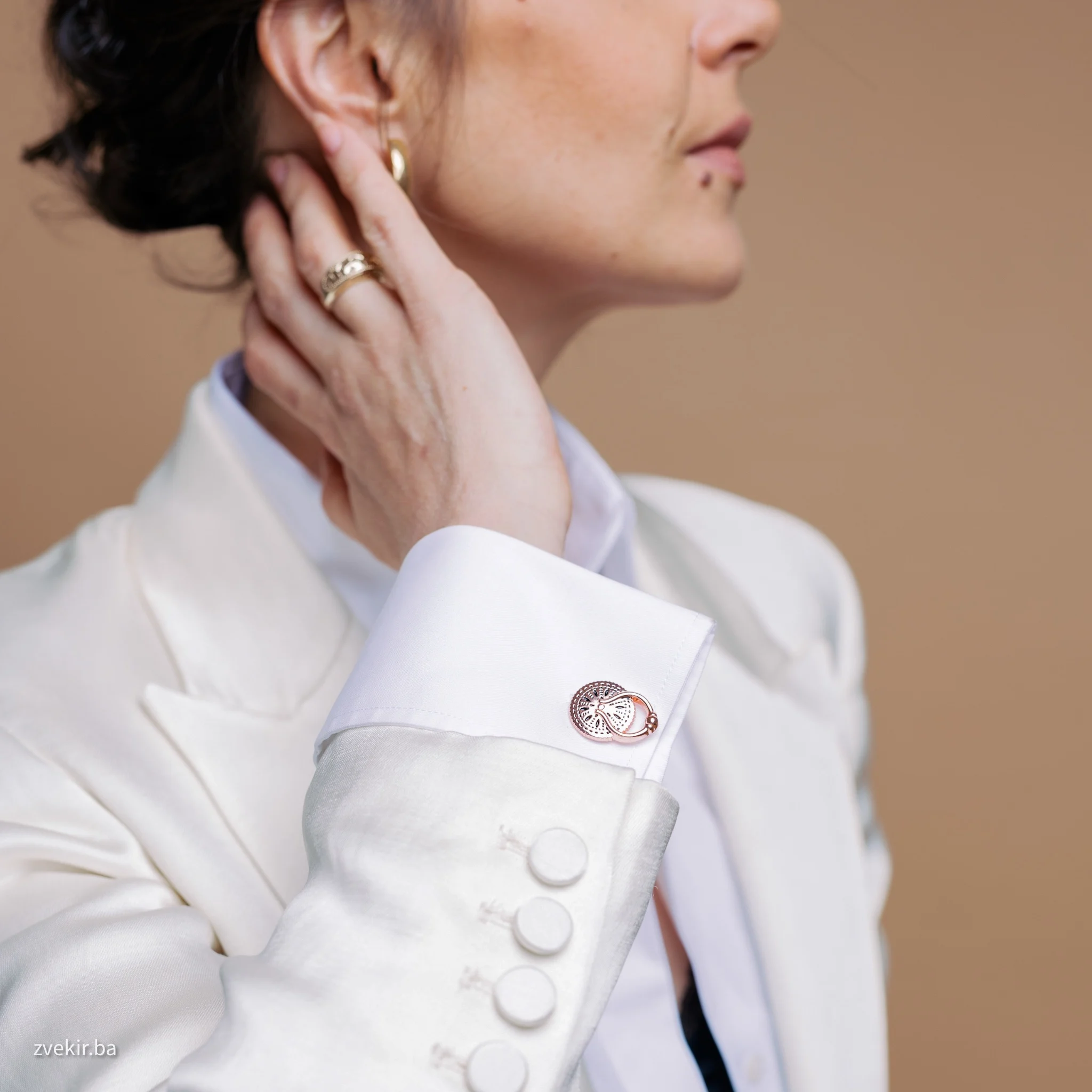 Zvekir manžetne rose gold - Image 4
